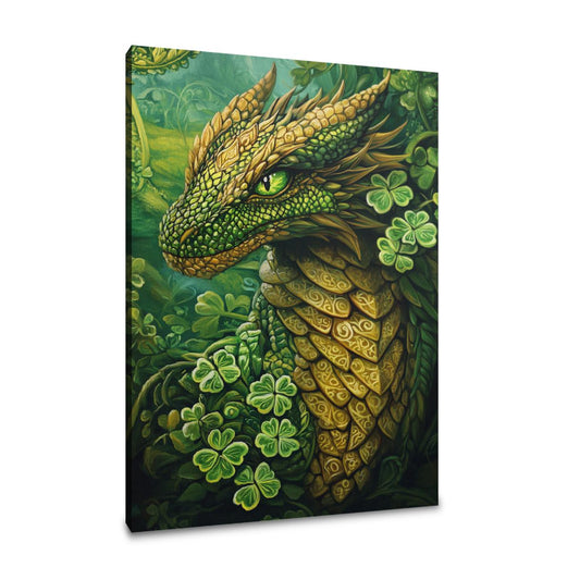 Shamrock Dragon Canvas - Main Image