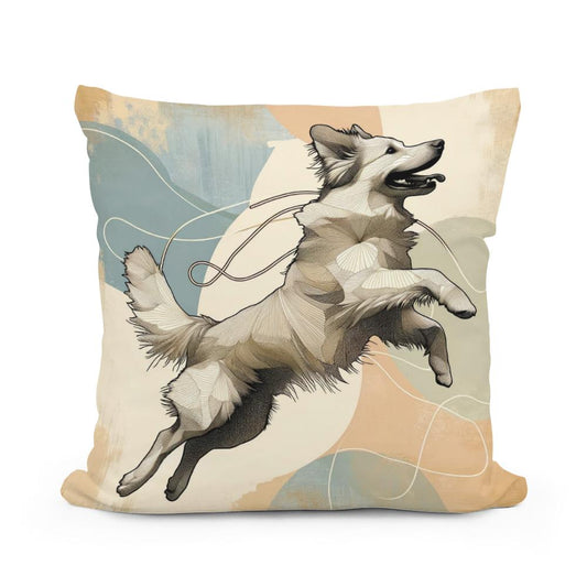Leap of Joy Canine Cotton Cushion - Main Image