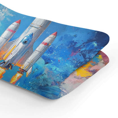 Whimsical Rockets Blanket - Secondary Image 3