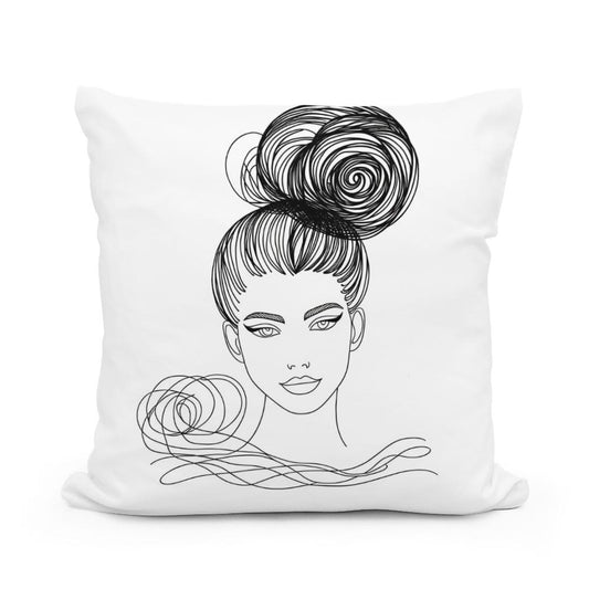 The Elegant Bun Cotton Cushion - Main Image