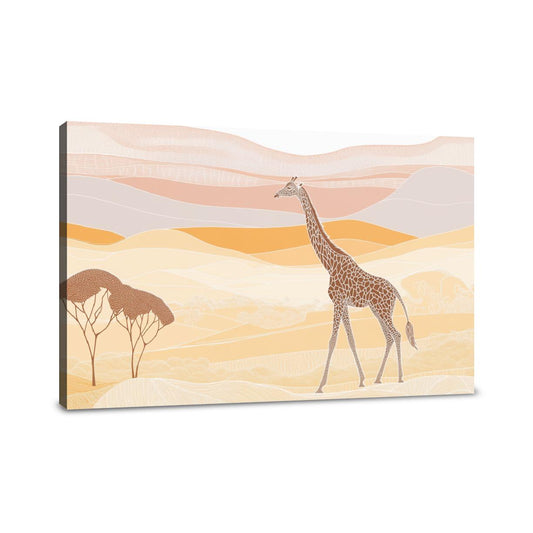 Graceful Giraffe Savannah Canvas - Main Image