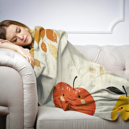 Chatting Fruits Blanket - Secondary Image