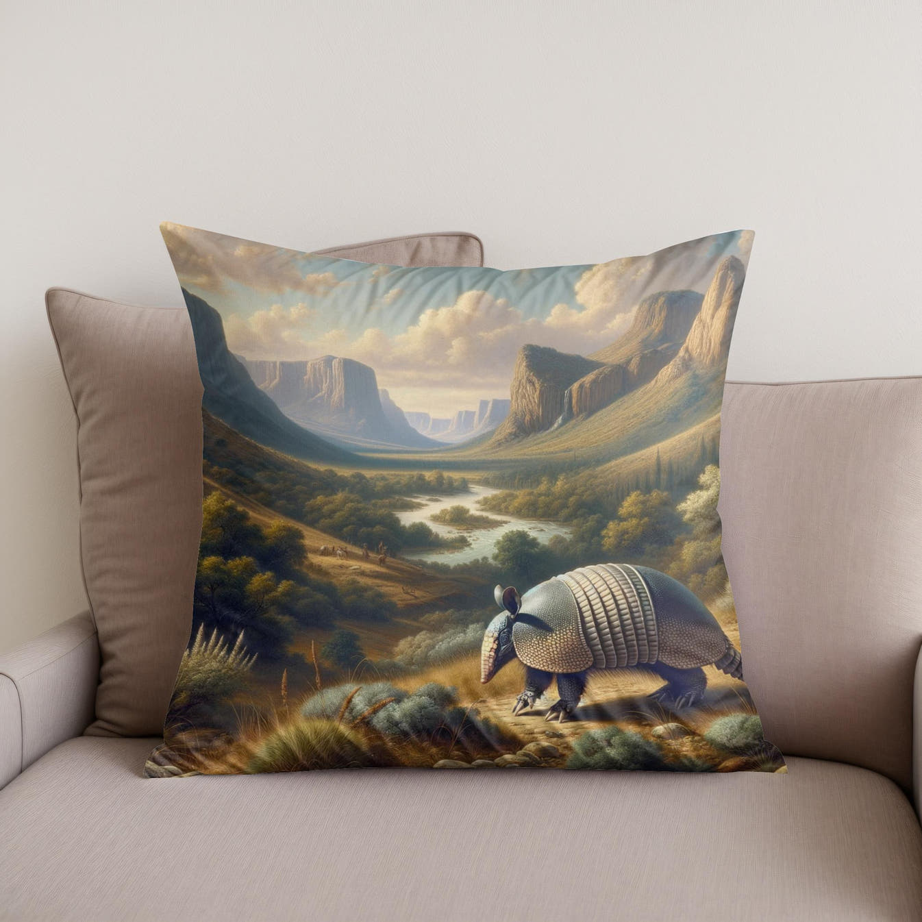 Westward Wander Cotton Cushion - Secondary Image