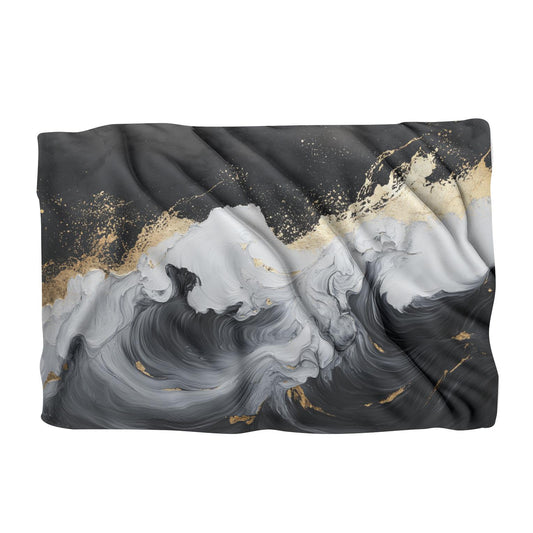 Golden Crest Waves Blanket - Main Image