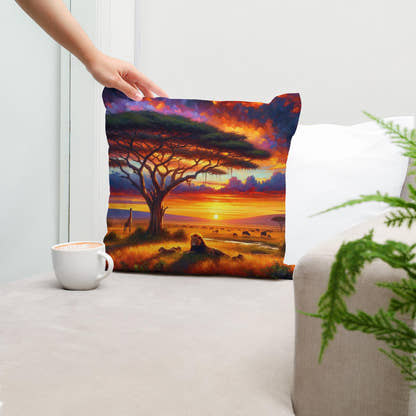 Serengeti Sundown Cotton Cushion - Secondary Image 5