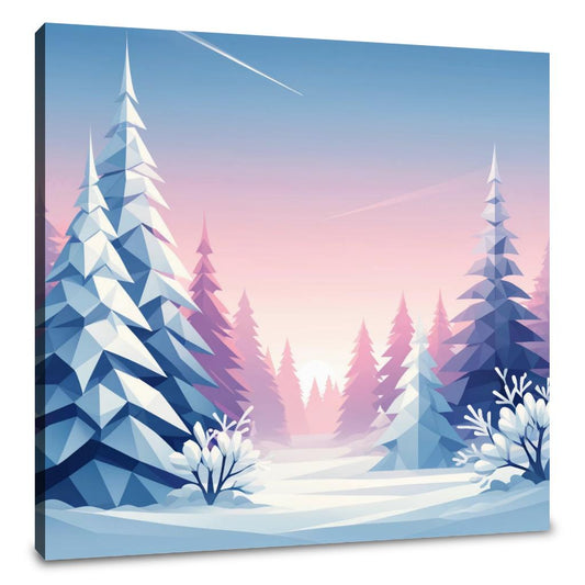 Frosty Dawn Geometry Canvas - Main Image