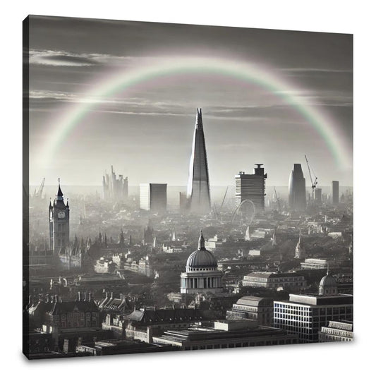 London Rainbow Skyline Canvas - Main Image