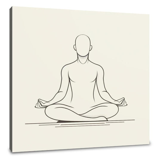 Contemplative Silhouette in Monochrome Canvas - Main Image