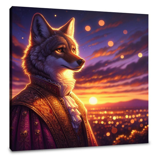Dusk Majesty Coyote Canvas - Main Image