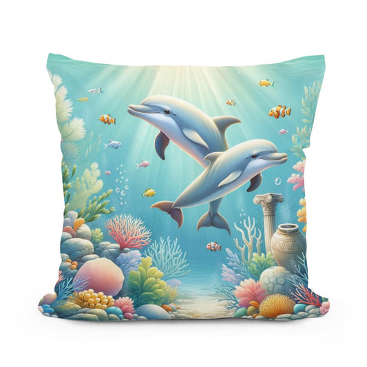 Dolphin Dreamland Cotton Cushion - Main Image