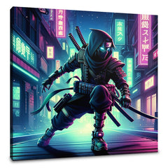 Neon Shadow Ninja Canvas - Main Image
