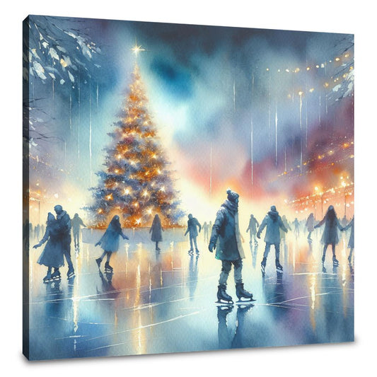 Winter Reflections Twilight Canvas - Main Image