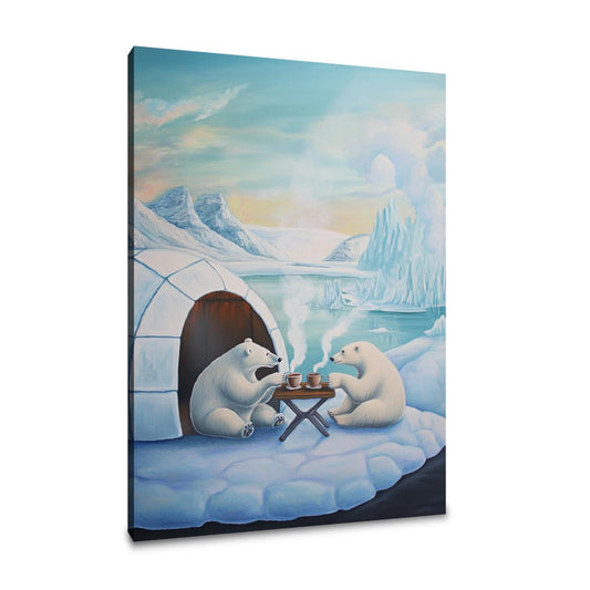 Polar Bears’ Tea Party Canvas - Main Image