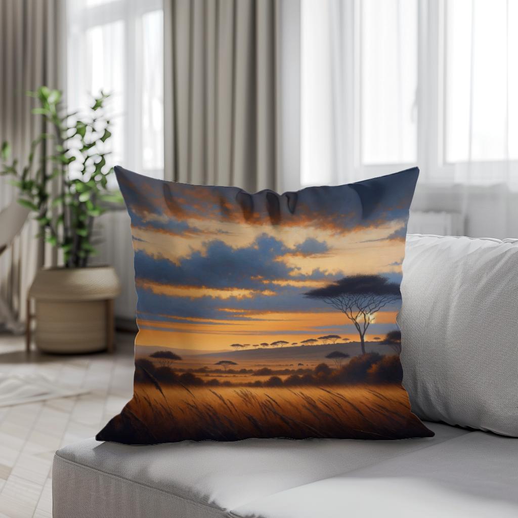 Twilight Savannah Cotton Cushion - Secondary Image 4
