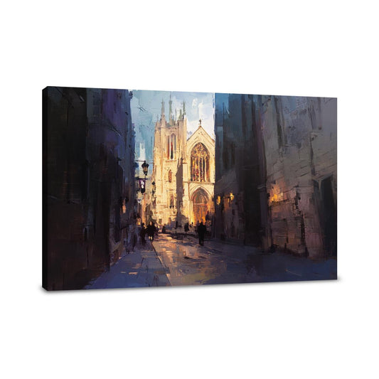 Canterbury Cathedral Twilight Canvas - Main Image
