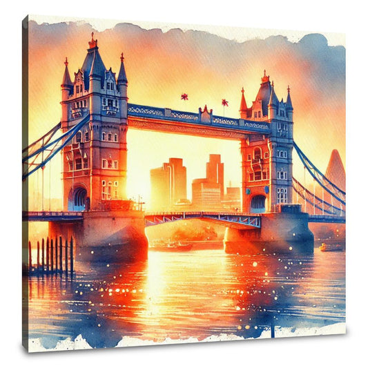 Sunset Over Tower Bridge Canvas - Main Image