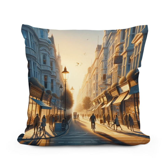 Bristol's Park Street Morning Glow Cotton Cushion - Main Image