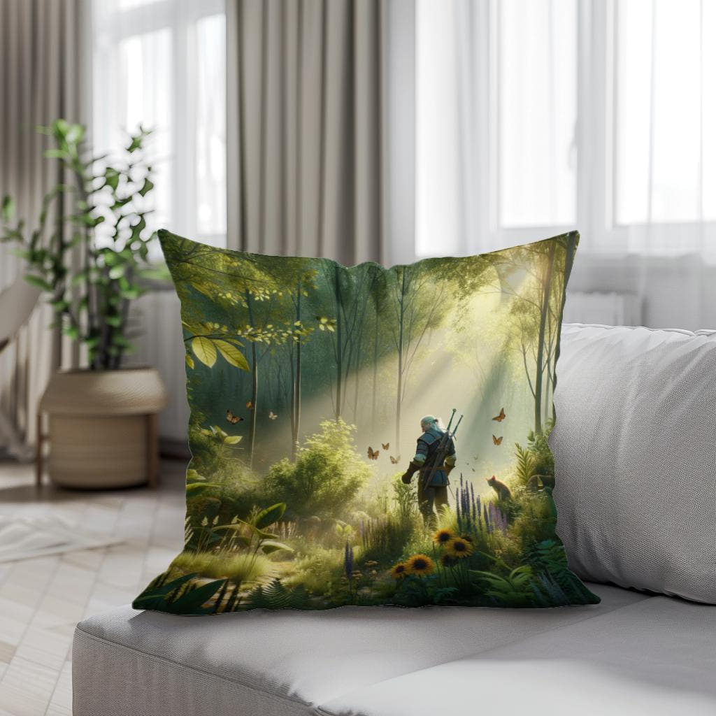 Whispering Forest Cotton Cushion - Secondary Image 4