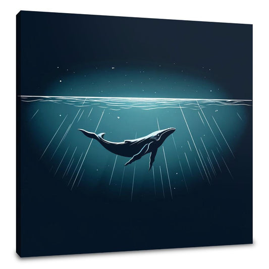 Ocean Depths in Dark Tones Canvas - Main Image