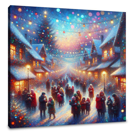 Nostalgic Christmas Village Canvas - Main Image