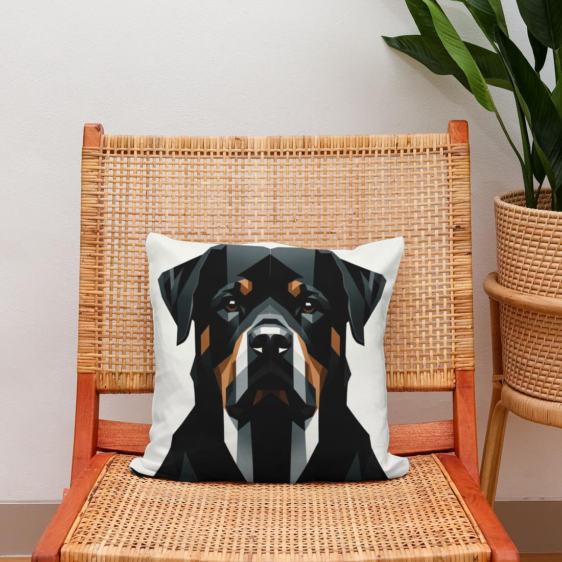Rottweiler's Realm Cotton Cushion - Secondary Image 2
