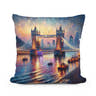 London Tower Bridge Twilight Impression Cotton Cushion - Main Image