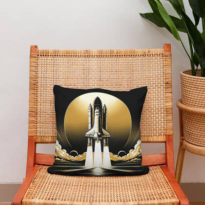 Golden Ascent Odyssey Cotton Cushion - Secondary Image 2