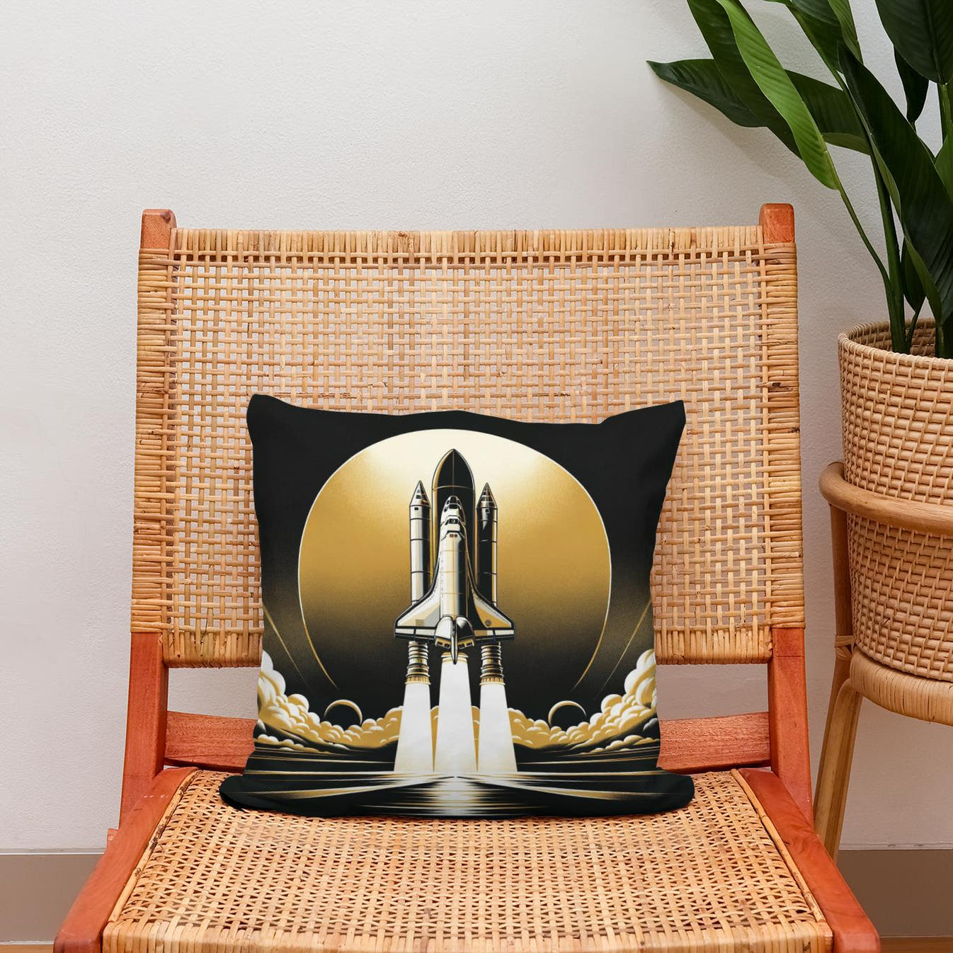 Golden Ascent Odyssey Cotton Cushion - Secondary Image 2
