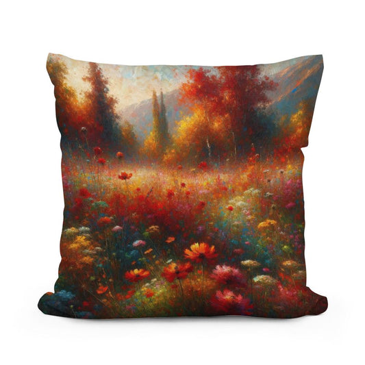 Late Summer Vibrance Cotton Cushion - Main Image