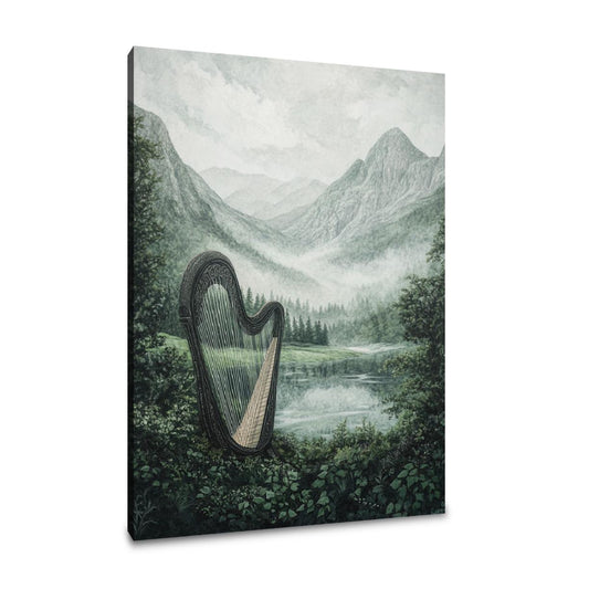 Celtic Harp Canvas - Main Image