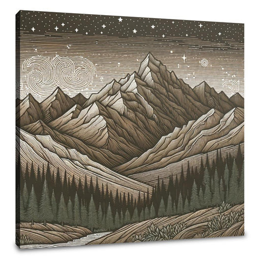 Midnight Mountain Canvas - Main Image