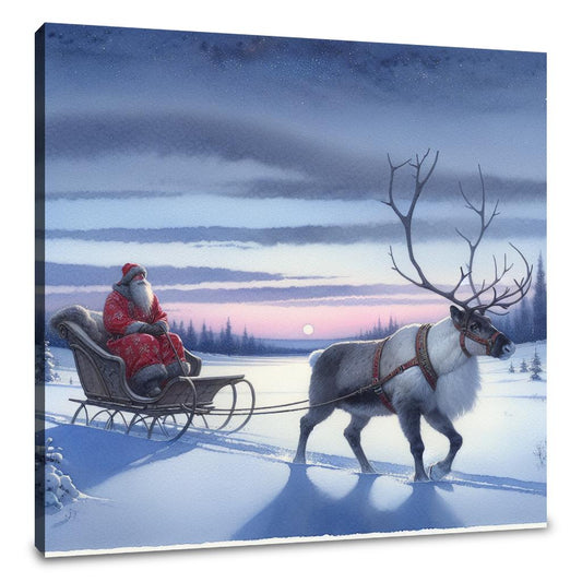 Twilight Reindeer Journey Canvas - Main Image