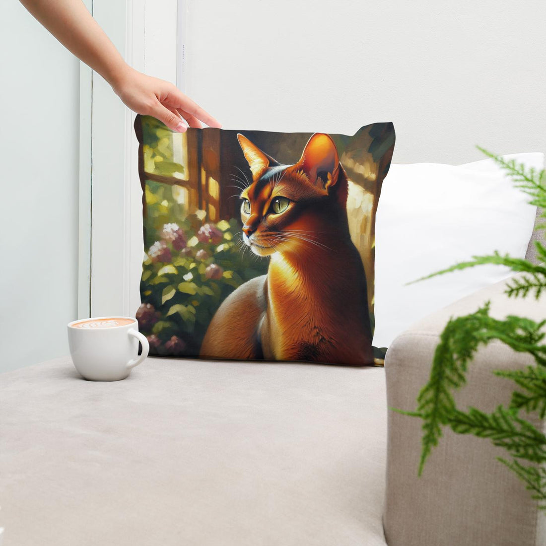 Abyssinian Tranquility Cotton Cushion - Secondary Image 5