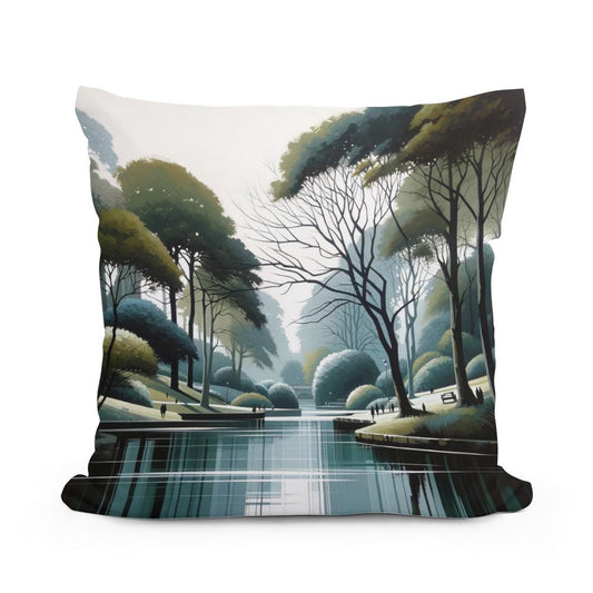 Newcastle Jesmond Dene Minimalist Calm Cotton Pillow - Main Image