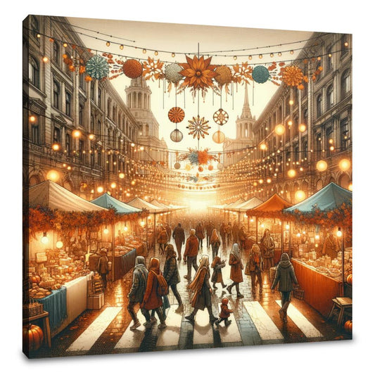 Autumn Festival Street Canvas - Main Image