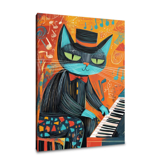 Jazz Cat Harmony Canvas - Main Image