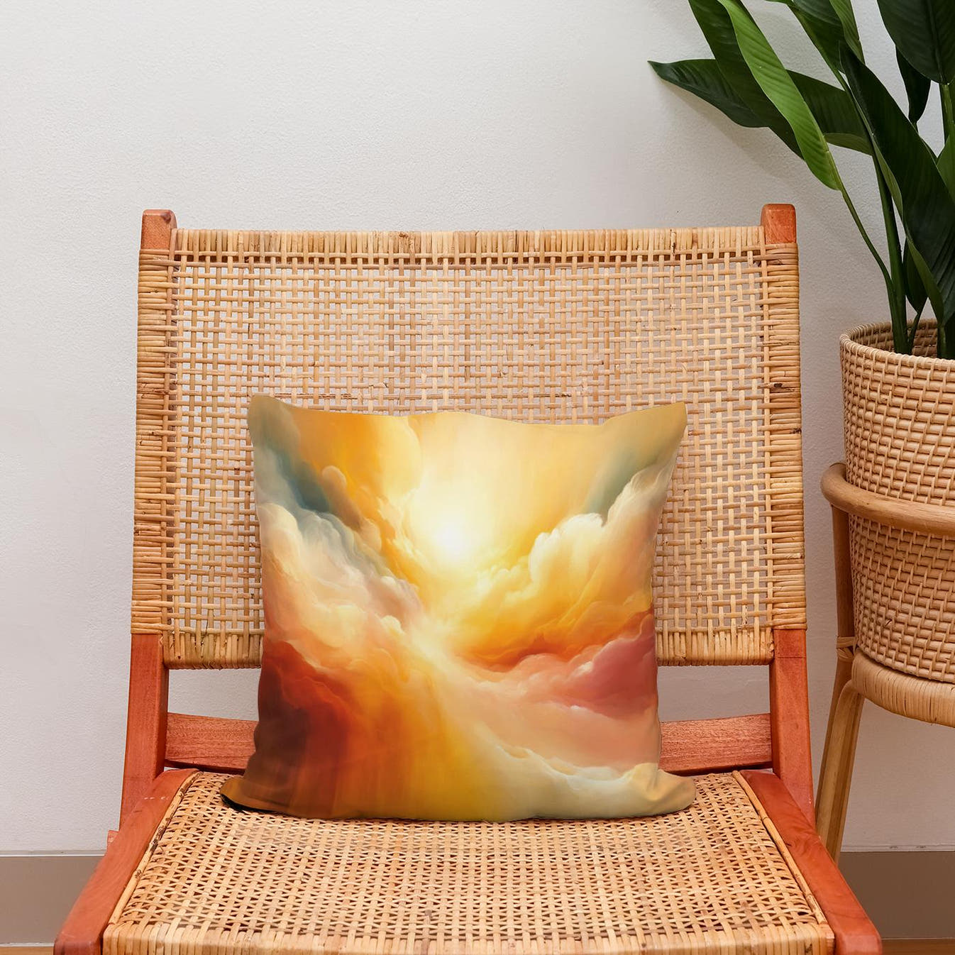 Sunlit Embrace Cotton Cushion - Secondary Image 2