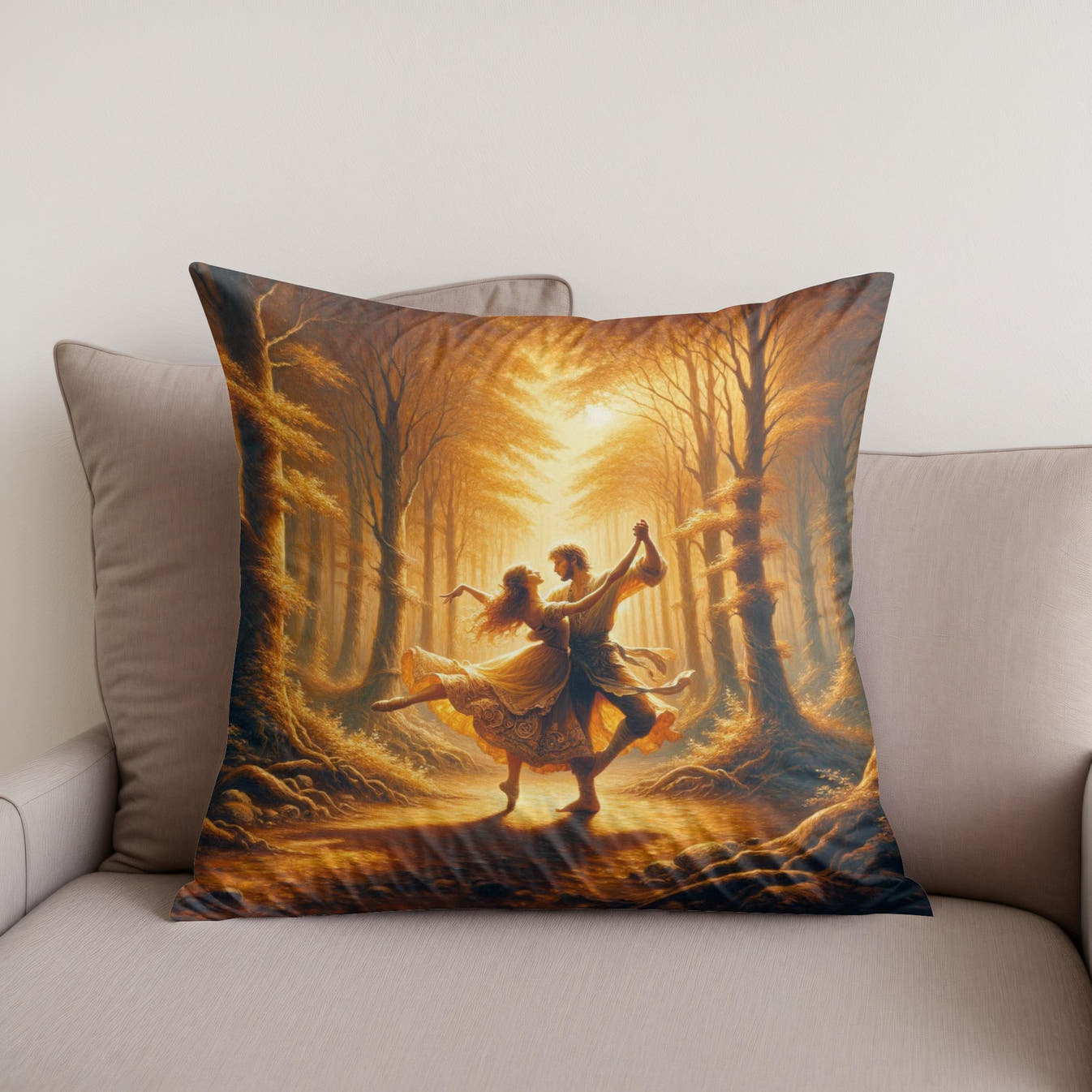 Enchanted Forest Waltz Cotton Cushion - Secondary Image
