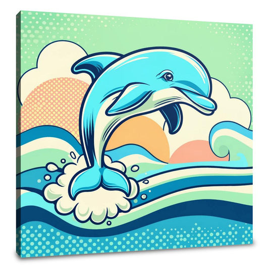 Joyful Dolphin Canvas - Main Image