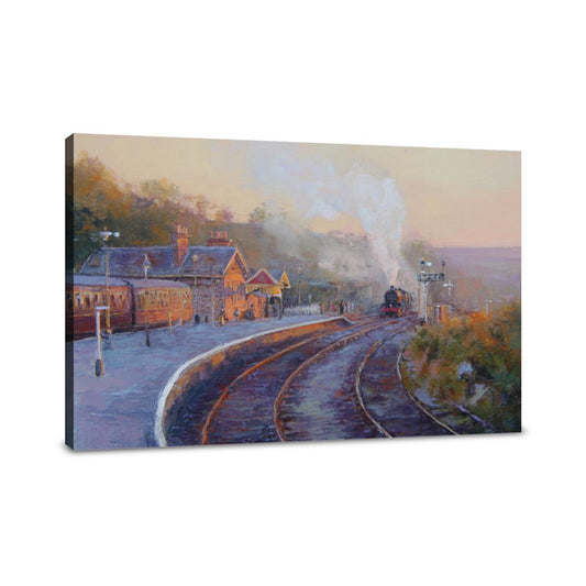 Steam Train Sunrise Canvas - Main Image