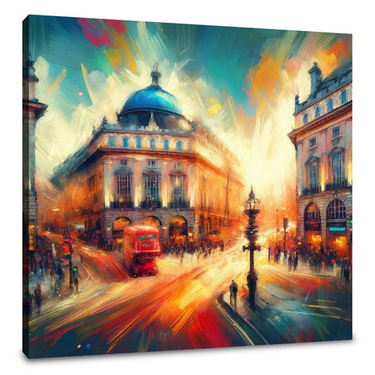 Vibrant London: Piccadilly Pulse Canvas - Main Image