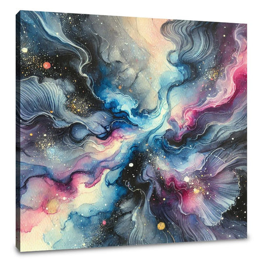 Cosmic Fluidity Swirls Canvas - Main Image