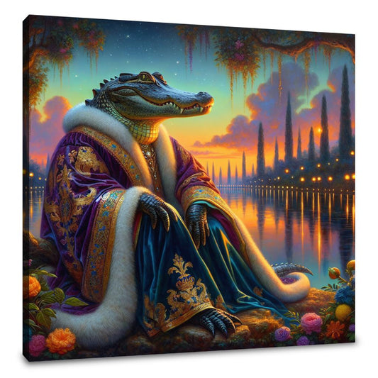Regal Alligator Dusk Canvas - Main Image