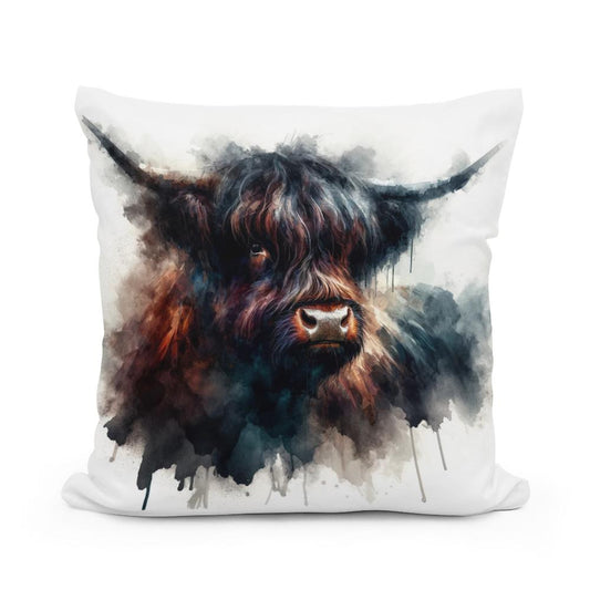 Highland Cow Soul Cotton Pillow - Main Image