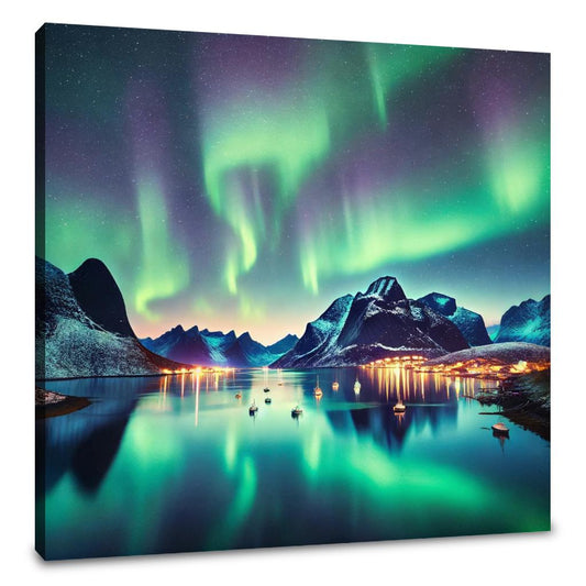 Aurora Fjord Canvas - Main Image