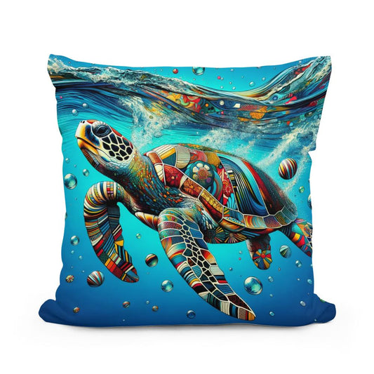 Pop Sea Turtles Cotton Cushion - Main Image