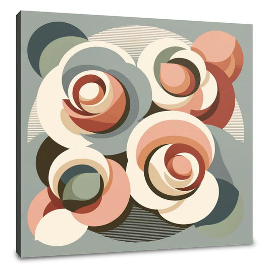 Mid-Century Modern Rose Symphony Canvas - Main Image
