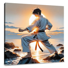 Karateka Sunrise Canvas - Main Image