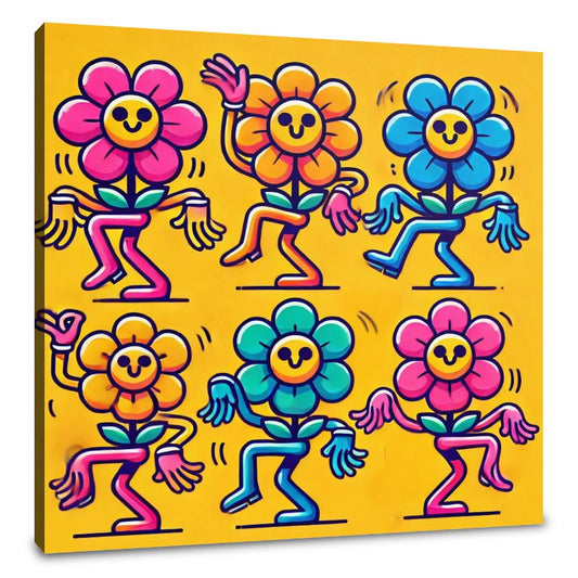Playful Flowers Canvas - Main Image