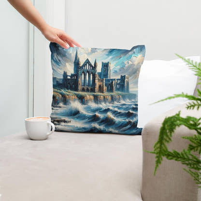 Newcastle Tynemouth Priory Coastal Impressions Cotton Cushion - Secondary Image 5